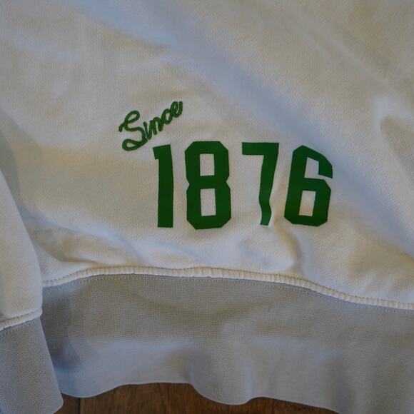 Nike University Oregeon 1876 Long Sleeve Crop Sweatshirt White Womens Size Large - Picture 3 of 9